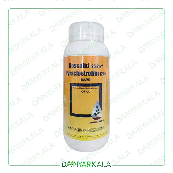 سم قارچکش بوســـکالید+پیراکلواســـتروبین 38%WG بلیس خزر سم چین 0/5 کیلوگرم